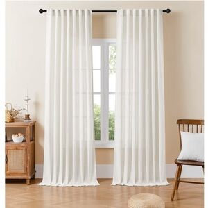 Joydeco light filtering curtains 2 panels 108x37”